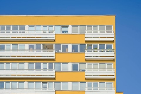 Residential building, prefabricated building, Ansbacher Straße, Tiergarten, Mitte district, Berlin,