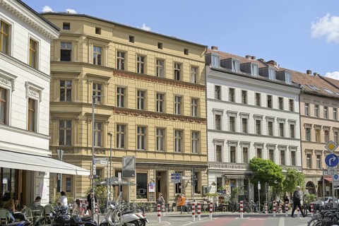 Residential buildings, street scene, Tucholskystraße, Auguststraße, Mitte district, Berlin, Germany