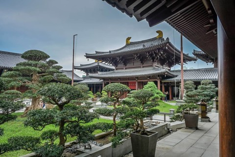 Maitreya Hall, Chi Lin Nunnery, Sheung Yuen, Hong Kong, People's Republic of China