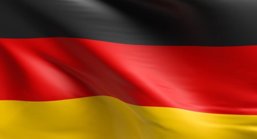 Flag of Germany using as background, 3d rendering
