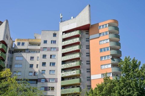 Social housing, Kreuzberg centre, Kottbusser Tor, Kreuzberg, Berlin, Germany