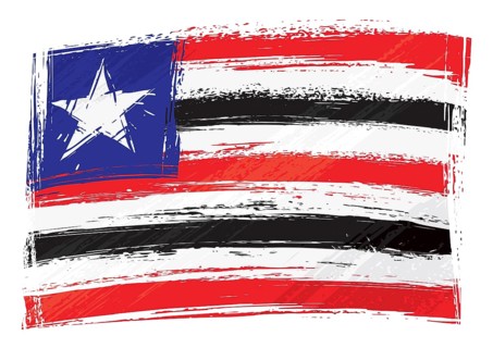 Brazilian state Maranhao flag created in grunge style