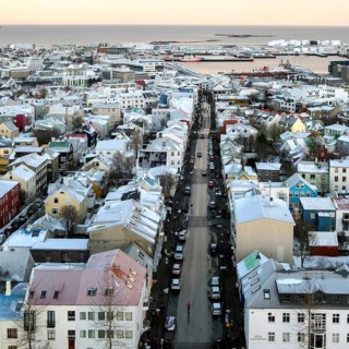 View over Reykjavik from Hallgrimskirkja Church