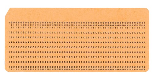 Punched card for programming