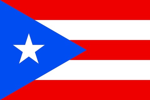 Flag of Puerto Rico, Vector illustration
