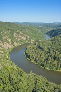 River Saar at the Saar Loop near Mettlach, Saarland, Germany