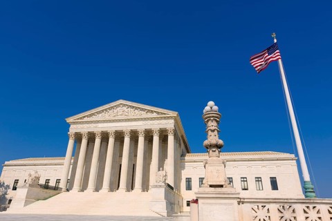 Supreme Court of United states building in Washington DC