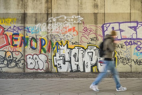 Graffiti, Handjerystraße, Friedenau, Schöneberg, Berlin, Germany