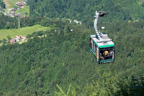 Cable car to the Karren, Dornbirn, Vorarlberg, Austria, cabin cable car, cable car