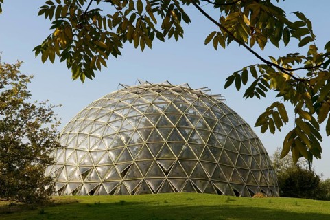 Dome-shaped greenhouse, Botanical Garden, Düsseldorf, North Rhine-Westphalia, Germany