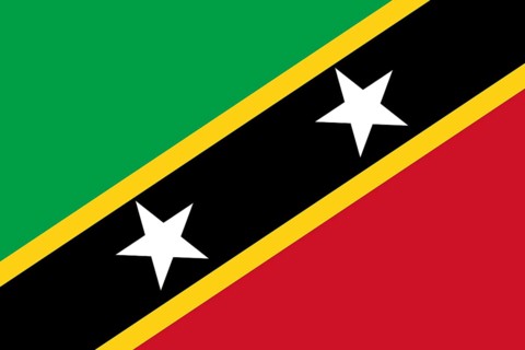 Flag of Saint Kitts & Nevis, Vector illustration