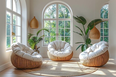 Modern living space in the style of modernism and luxury minimalism in a central European, German