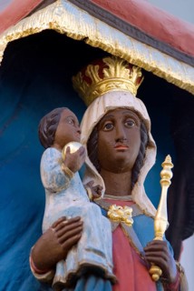 Saint figure, Black Madonna, Bad Tölz, Bavaria, Germany