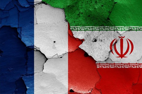 Flags of France and Iran