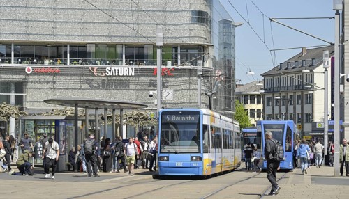 Tram, Königsplatz, Kassel, Hesse, Germany