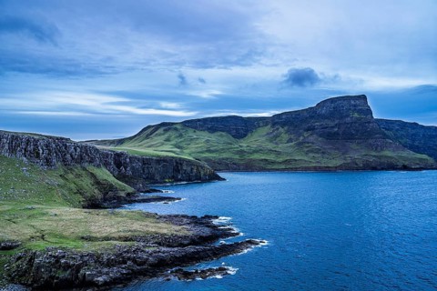 Cliffs over Neist Point Lighthouse, Isle of Skye, Scotland, UK