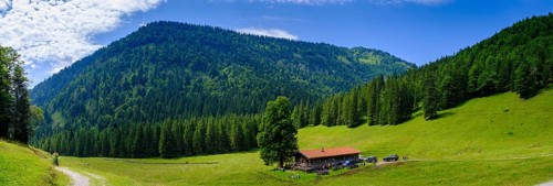 Bayr-Alm, Bayralm, Boareibl Alm near Kreuth, Upper Bavaria, Bavaria, Germany