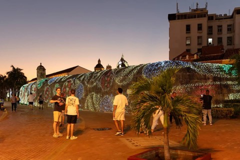 Old city wall, Cartagena, Colombia