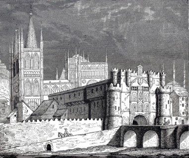 Cathedral of Burgos c. 1860, Castile-Leon, Spain, Historical, digitally enhanced reproduction from