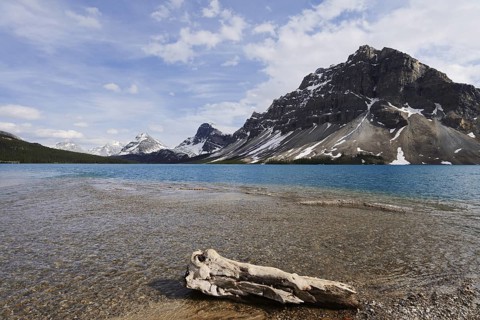 Bow Lake and Crowfoot Mountain, Icefields Parkway, Banff National Park, Alberta, Canada