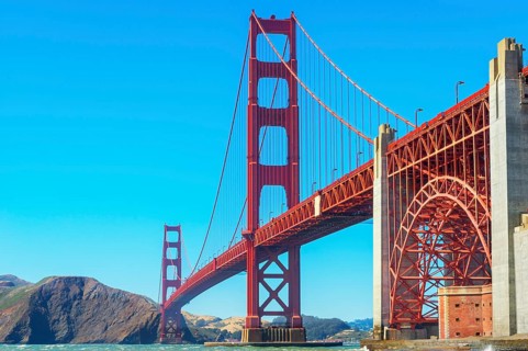 View of Golden Gate Bridge, San Francisco, California, USA