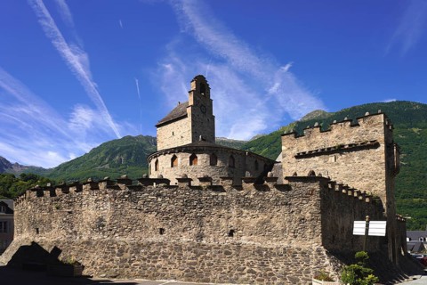 The Church of Saint-André or Church of the Templars in Luz-Saint-Sauveur, Pyrenees, France