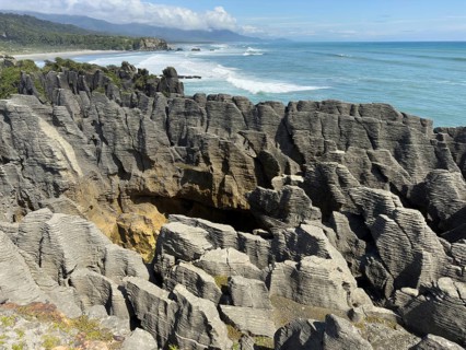 Pancake Rocks in Paparoa National Park, South Island, New Zealand, Oceania