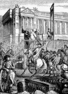 The public execution of Louis XVI by guillotine on 21 January 1793 on the Square of the Revolution,