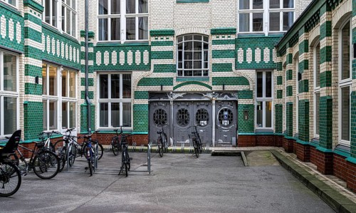 Old town house, historic residential and commercial building in Berlin Mitte, Klosterstraße,