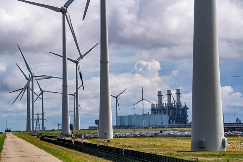 Magnum gas-fired power plant, operator RWE Power, with a capacity of 1410 megawatts, in the seaport