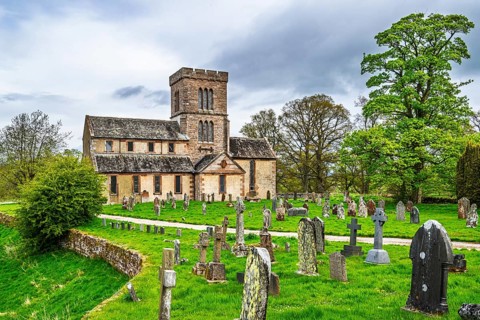 St Michael Church and Cemetery, Lowther Castle and Gardens, Lowther, Cumbria, England, United