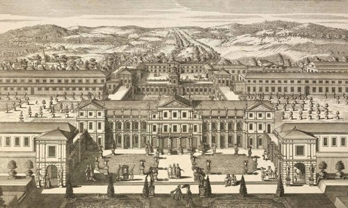 Ducal-Braunschweig pleasure palace at Salzdahlen, Salzdahlum, garden side, Lower Saxony, Germany,