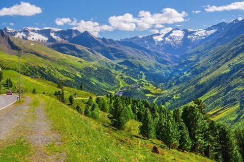 Valley head with the Gurgler Ferner, Hochgurgl, Ötztal, Ötztal Alps, Tyrol, Austria