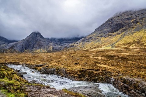 Fairy Pools and Waterfalls, Glen Brittle, Black Cuillin, Isle of Skye, Scotland, UK