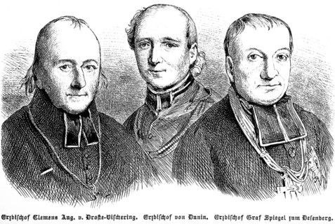 Archbishop Baron Clemens August von Droste-Vischering, Archbishop of Dunin sentenced to prison,