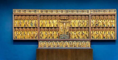Interior design with paintings and exhibits in the Hamburger Kunsthalle, art museum am