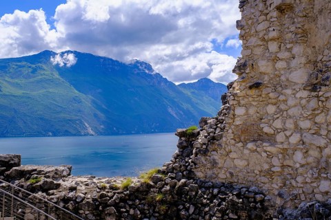 Panorama viewpoint, defence defence tower, Bastione, Bastione ruins, Riva del Garda, Lake Garda,