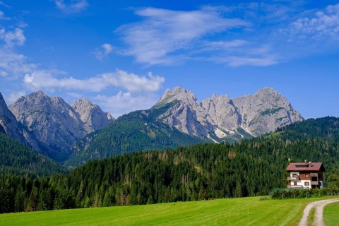 Palu district, Sappada, Plodn, behind the Terza Media mountain, Terza Grande, Carnic Alps, Julian