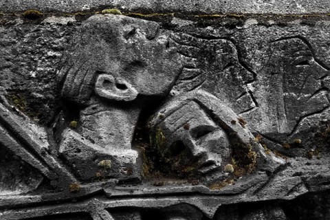 Bittermark memorial, memorial site, detail of the relief, artist Karel Niestrath, Dortmund, Ruhr