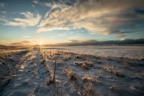 Landscape, Ring Road, Winter, Snow, Clouds, Sunrise, Iceland*Landscape, Ring Road, Snow, Clouds,