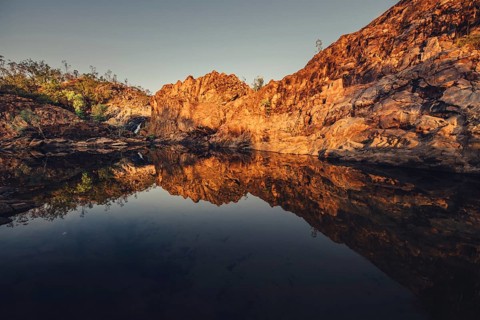 Sunrise Edith Falls in northern Australia, Australia
