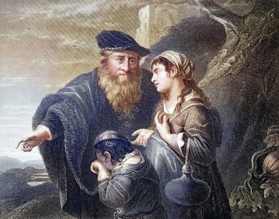 Abraham, according to the biblical book of Genesis one of the three patriarchs of the people of