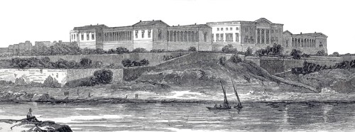 The military hospital in Malta in 1883, Historical, digitally restored reproduction from a 19th