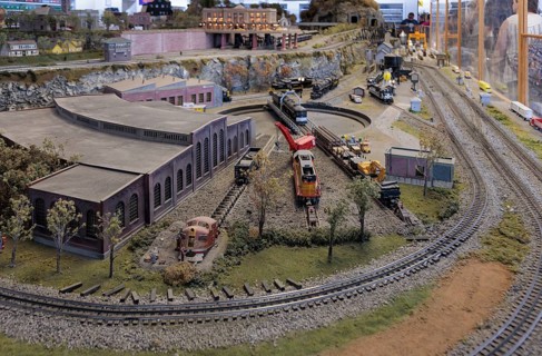 Model train layout in the Lionel Model Train Museum in Bryson City, North Carolina