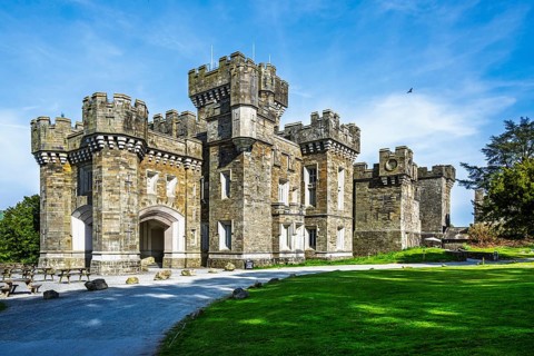 Wray Castle, Lake Windermere, Ambleside, Lake District, Cumbria, England, United Kingdom