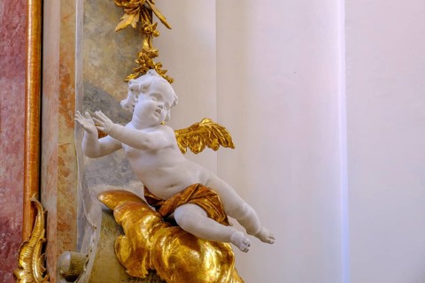 Putti Johann Bapist Straub, Monastery Church of St Dionysius and Juliana, Benedictine Abbey