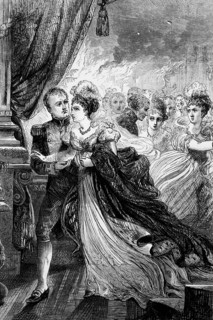 Emperor Bonaparte and Empress Marie Louise fleeing from a fire during a ball organised by the