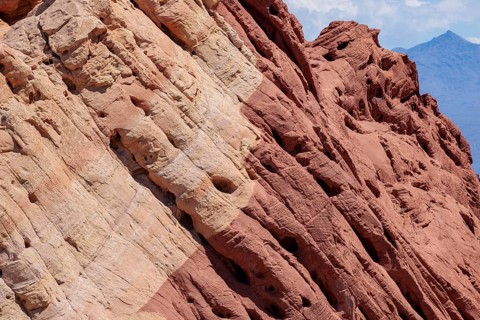 Rock formations in the Fire Canyon area at Valley of Fire State Park near Overton, Nevada