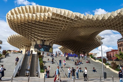 Setas de Seville, mushroom-shaped wooden platform, Seville, Andalusia, Spain