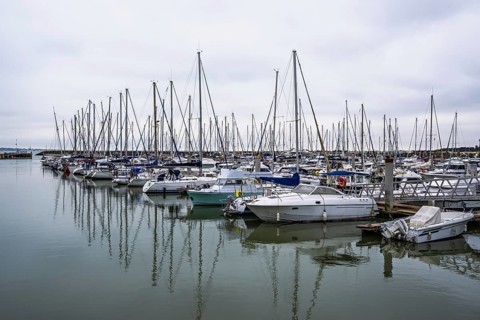 Marina in Le Verdon-sur-Mer, Nouvelle-Aquitaine, Gironde, France